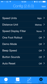 VBOX Sport Performance Test screenshot