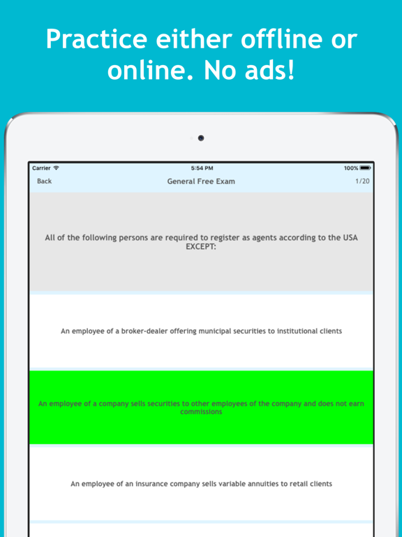 Series 63 Exam Center iPad screenshot 5 - Education app