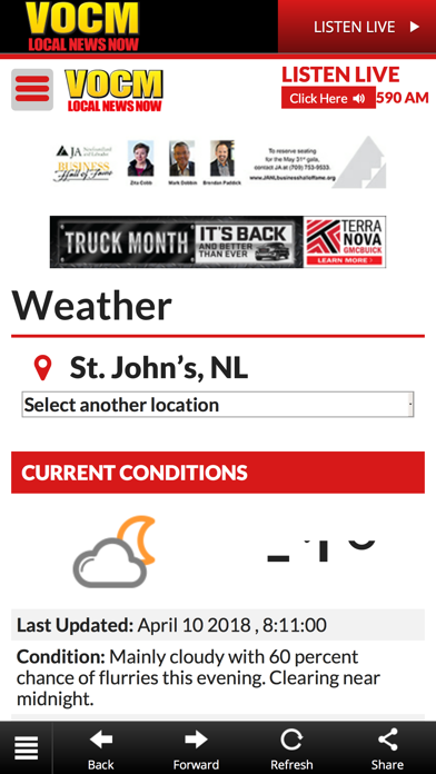 Vocm Radio By Stingray Radio Inc Ios United States Searchman