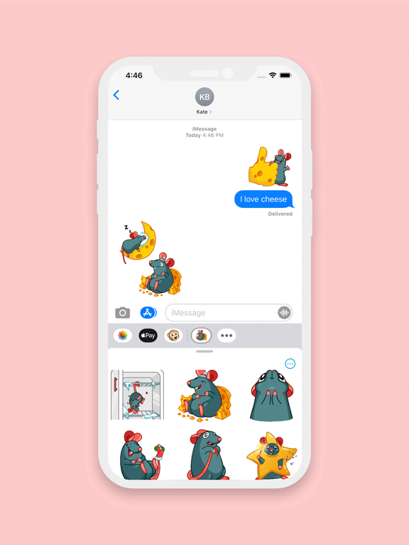 Cheese Rat iPad screenshot 4 - Stickers app