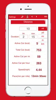running and walking calories iphone screenshot 4