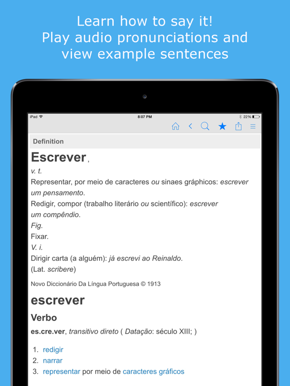 Screenshot #5 pour Portuguese Dictionary.