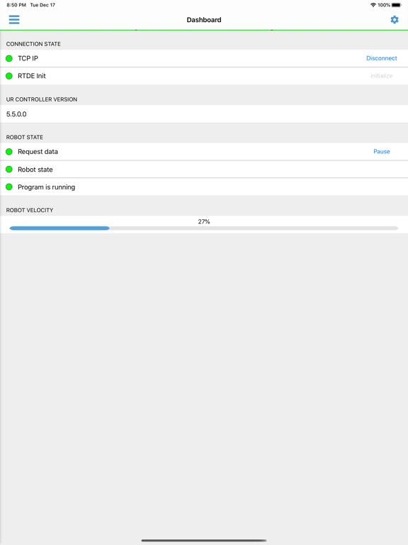 UR Monitor iPad screenshot
