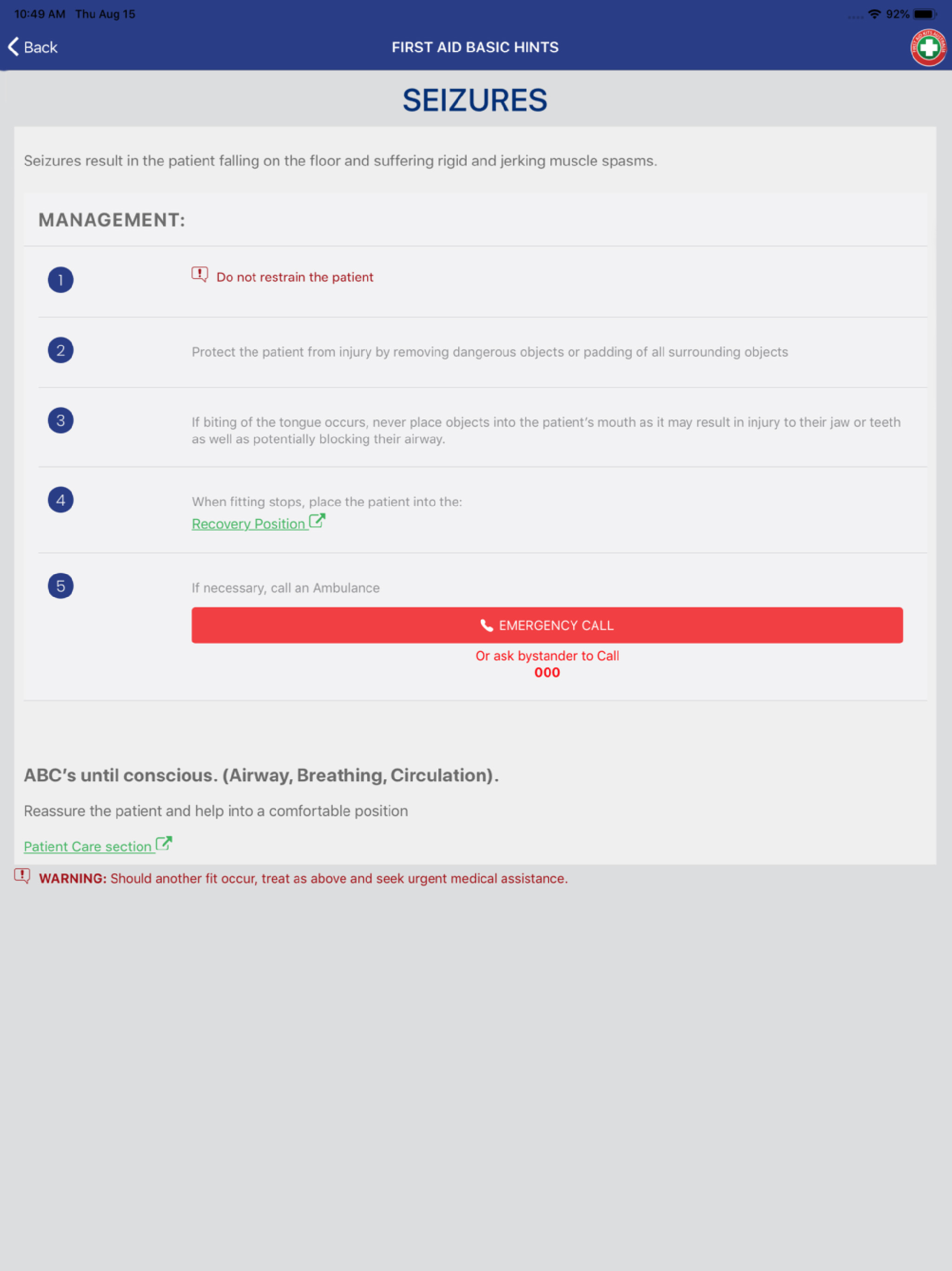 First Aid - Emergency App screenshot 12