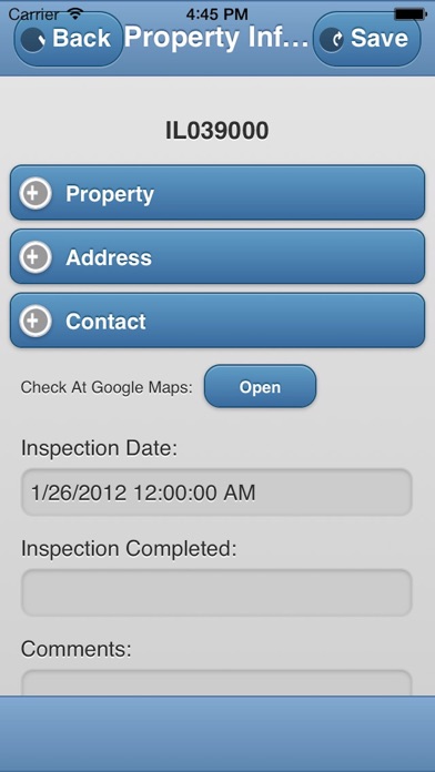 iUPCS Inspection Screenshot