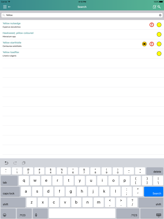 WeedsBMP iPad screenshot