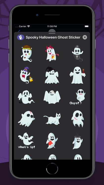 Spooky Halloween Ghost Sticker