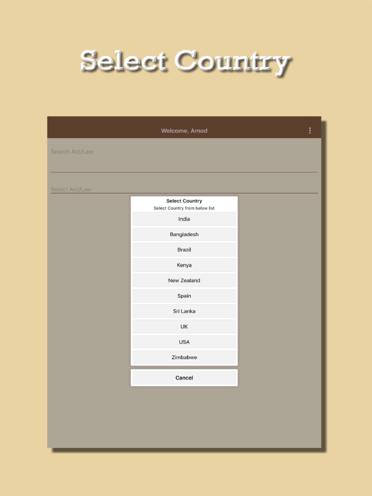 Law-App ipad screenshot 1