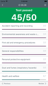 CITB Op/Spec HS&E test screenshot