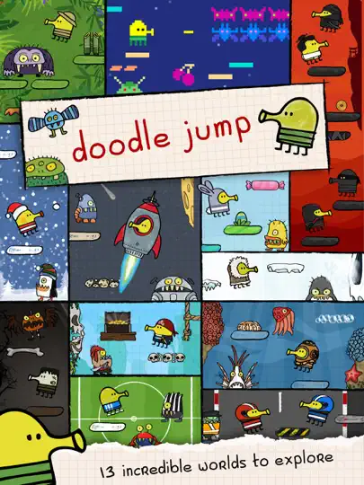 Captura de pantalla de Doodle Jump HD: Insanely Good! en iPhone 2