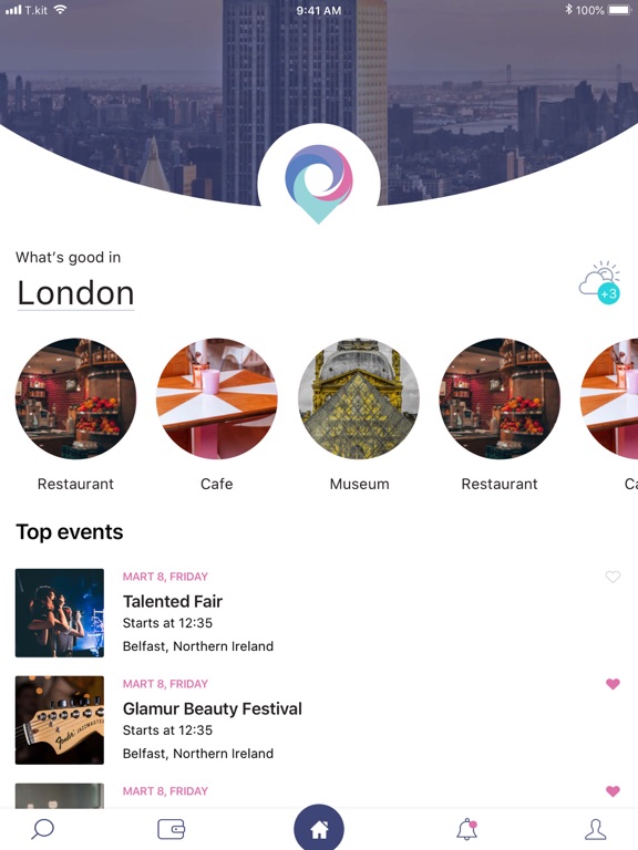 Tkit iPad screenshot 1 - Social Networking app