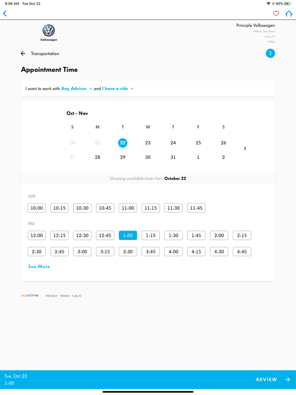 Principle Volkswagen iPad screenshot 5 - Shopping app