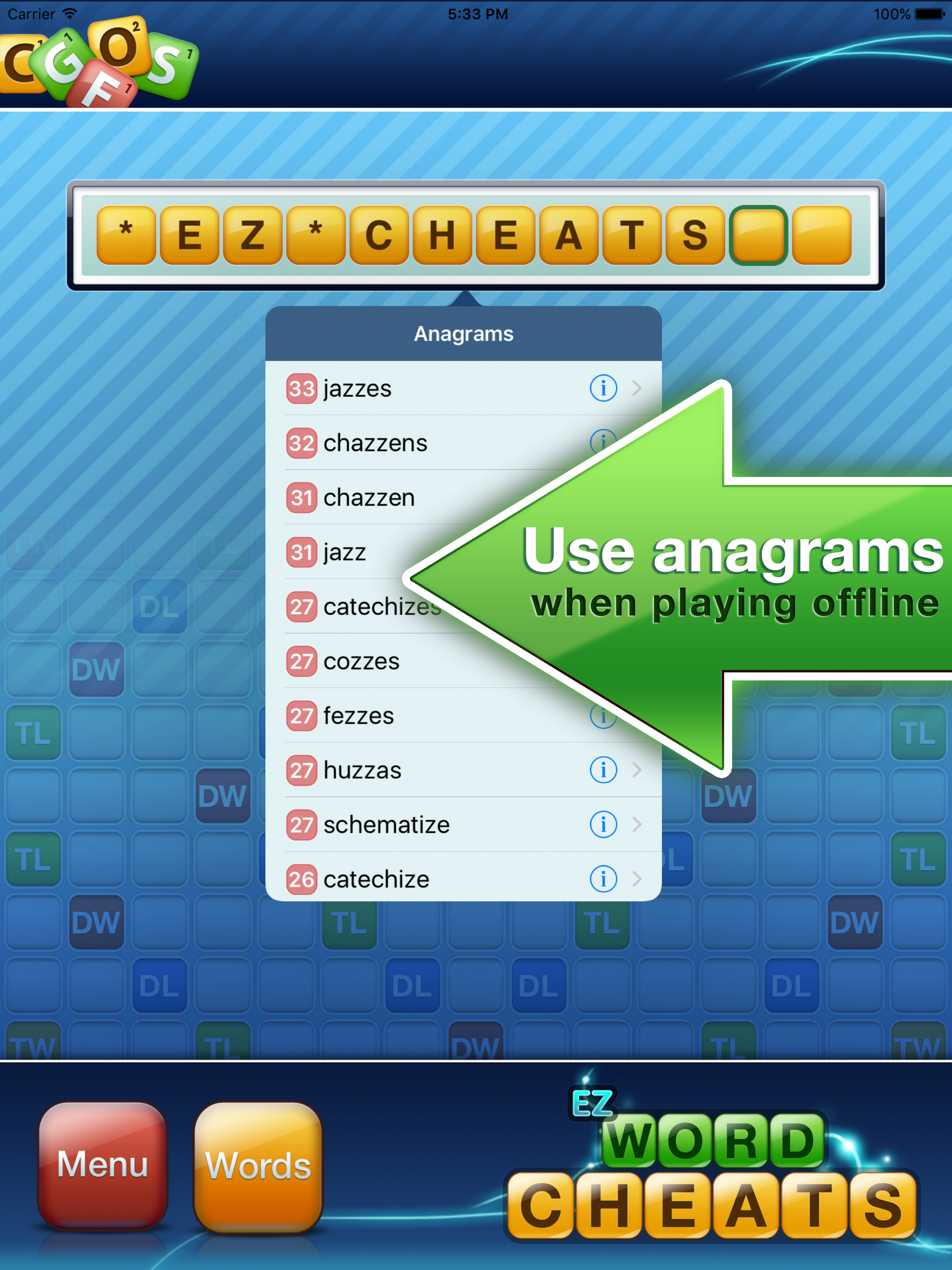 Words with EZ Cheats