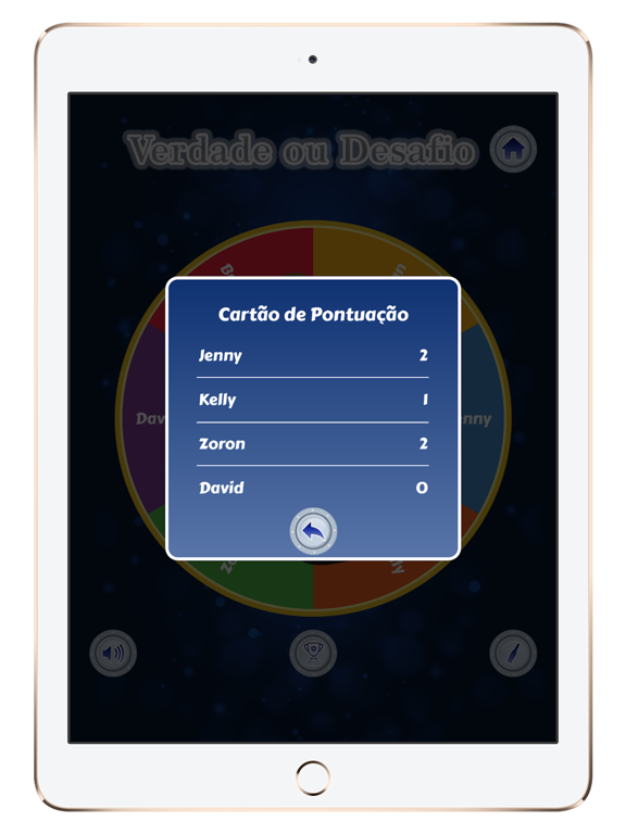 Verdade ou Desafio Jogo iPad screenshot