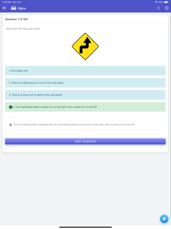 Kansas DMV Permit Test iPad screenshot