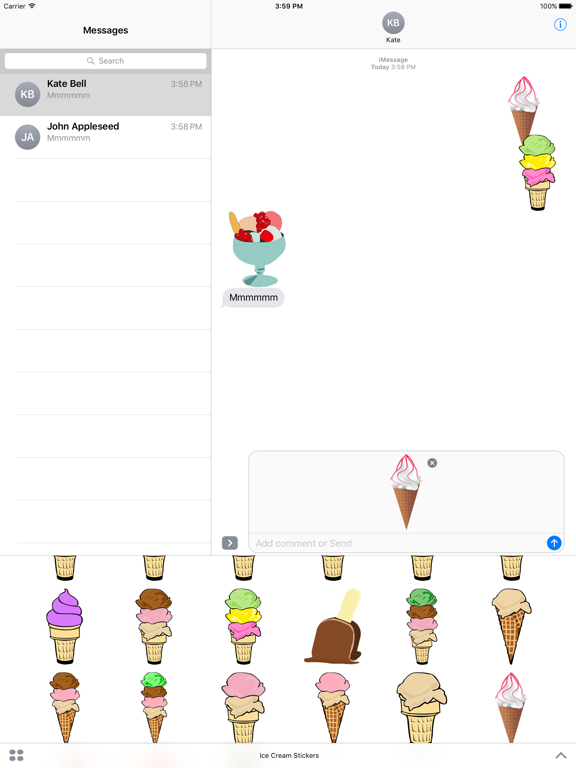 Screenshot #4 pour Ice Cream Stickers!