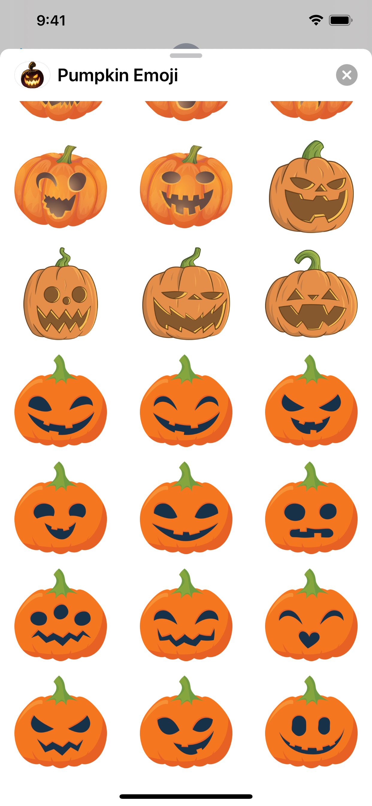 Pumpkin Emoji Stickers