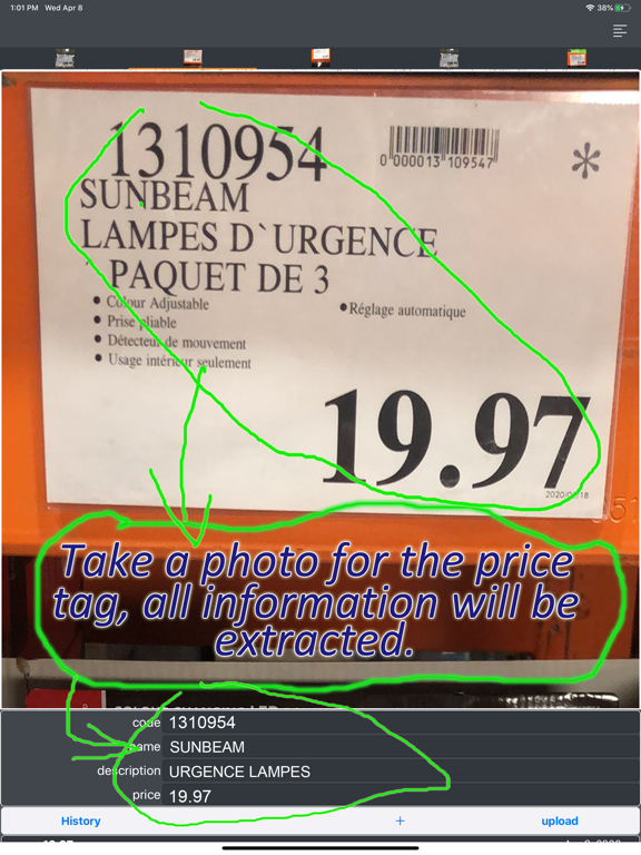 Supermarket Prices Record iPad screenshot