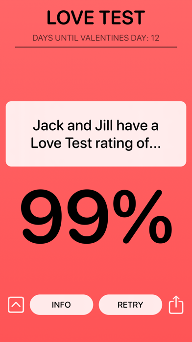 Love Test Compatibility Rating Screenshot