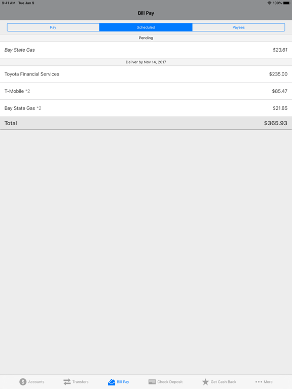 Cy-Fair FCU Mobile Banking iPad screenshot 6 - Finance app
