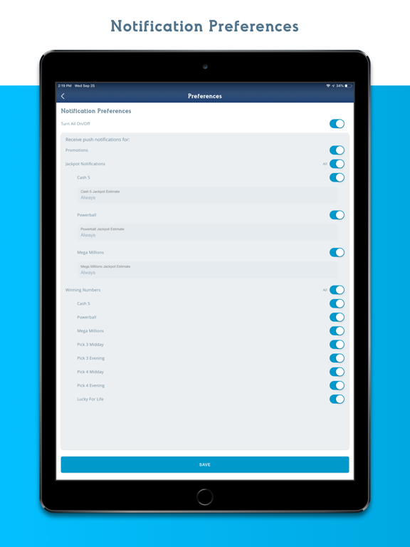 NC Lottery Official Mobile App iPad screenshot 8 - Entertainment app