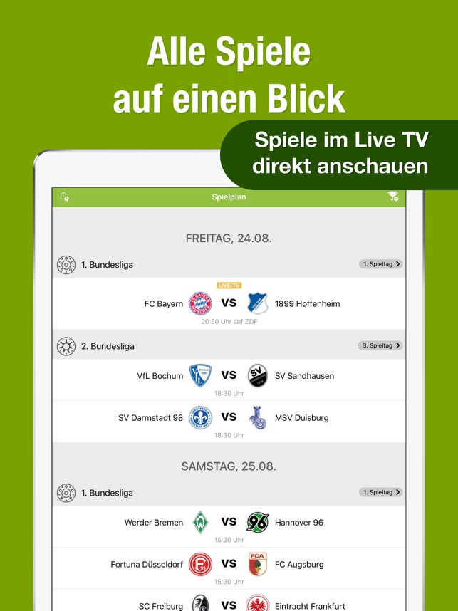 Tv De Bundesliga Fussball App Im App Store