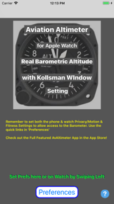Aviation Altimeter for Watch screenshot