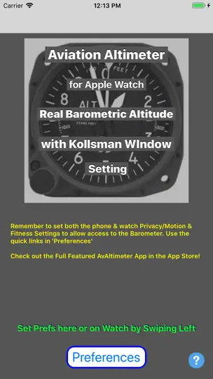 Скриншот Aviation Altimeter For Watch на iPhone 1