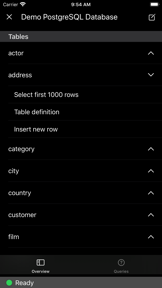 PostgreSQL Commander screenshot