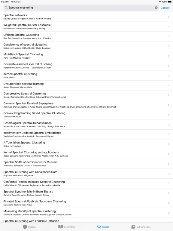 Read arXiv iPad screenshot