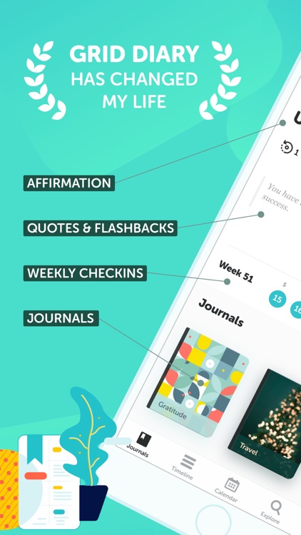 Grid Diary Journal Planner By Sumi Interactive