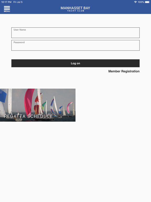 Manhasset Bay Yacht Club iPad screenshot 1 - Lifestyle app