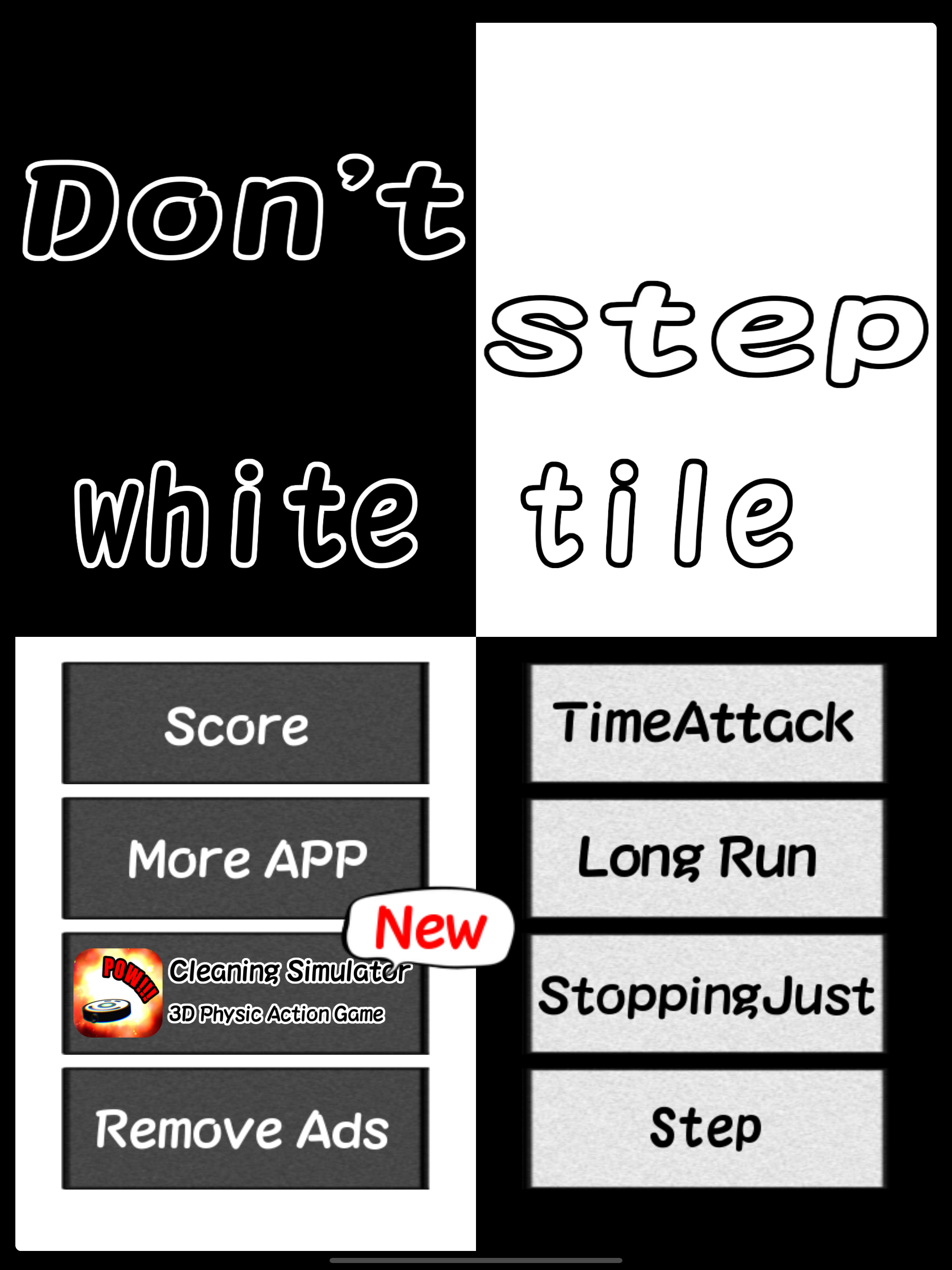 Don't step the white tile