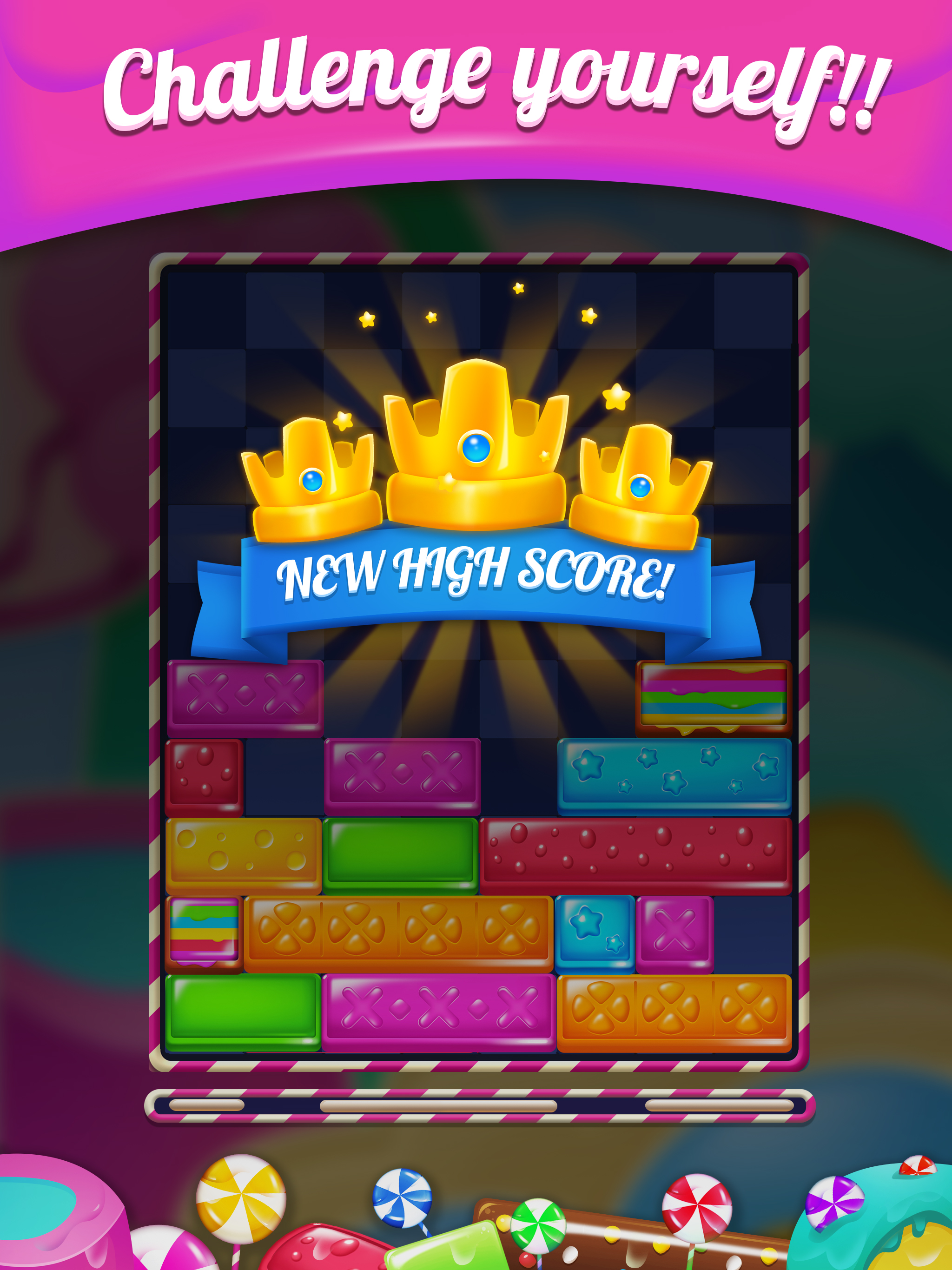 Candy Slide Puzzle: Block Drop