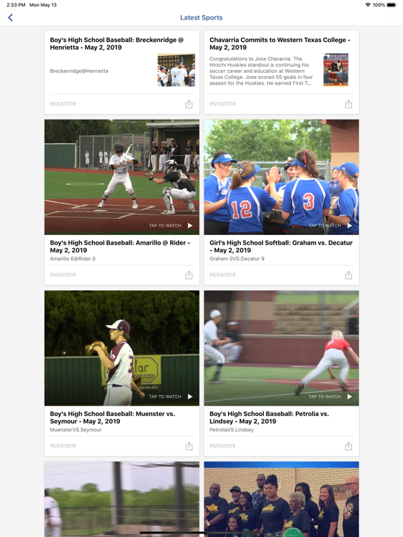 Texoma's High School Sports iPad screenshot 3 - Sports app