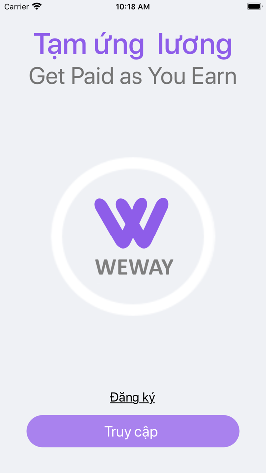 #1. WeWay – Ứng lương khi bạn cần (iOS) Podle: Hoan Tran