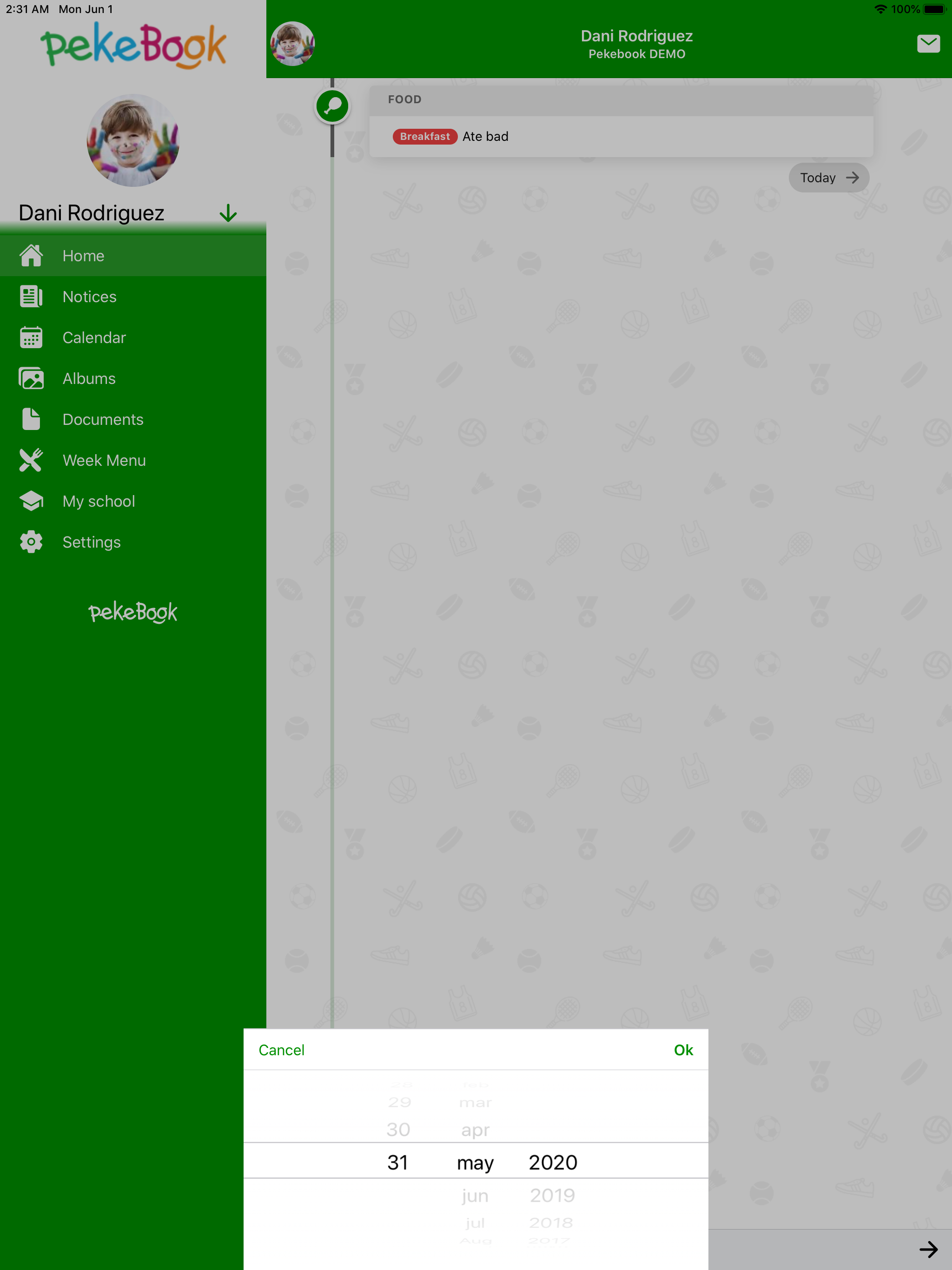 Pekebook – Kids Agenda