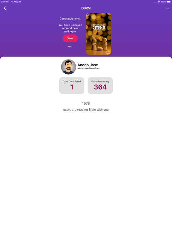 Daily Bible Reading Mission iPad screenshot 4 - Book app
