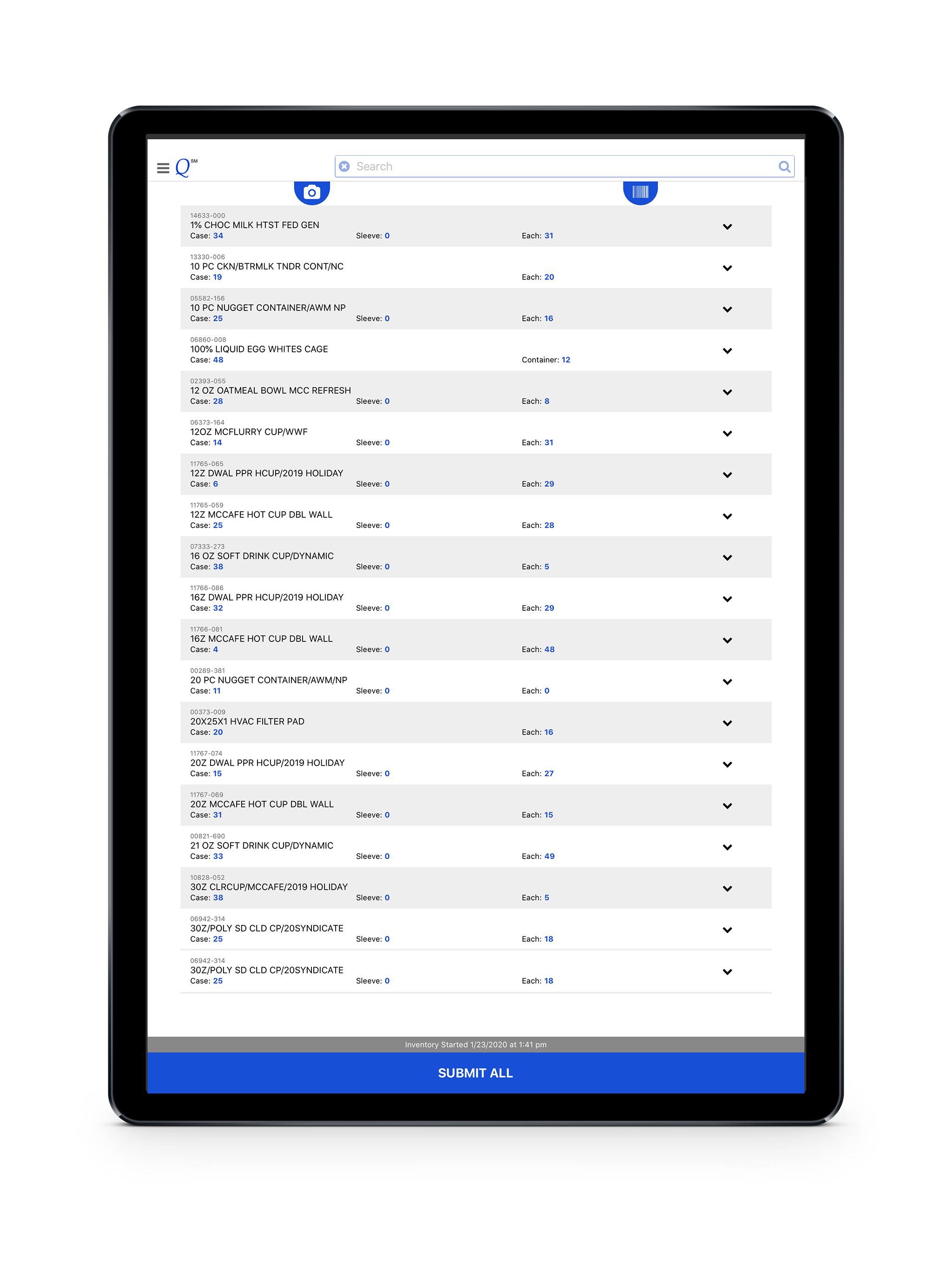 QSR Inventory