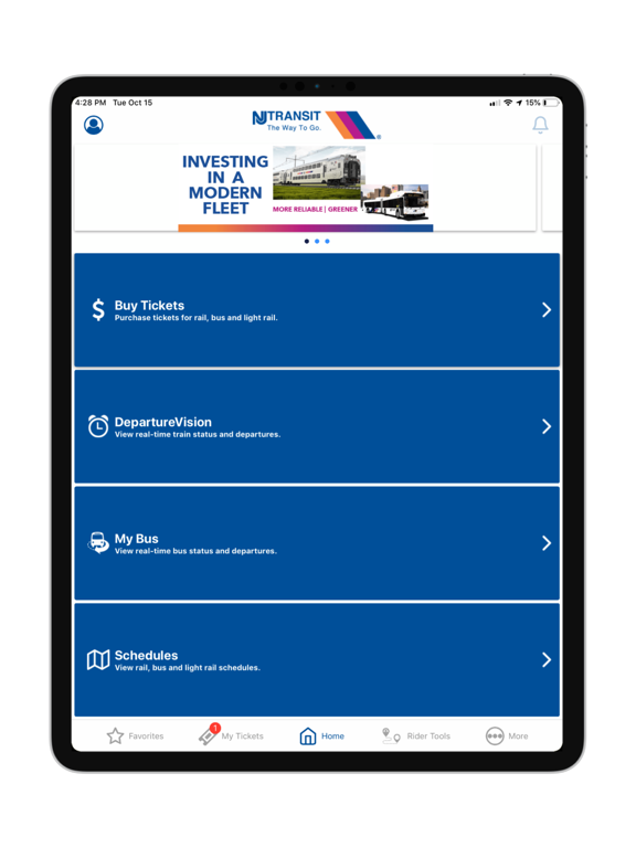 NJ TRANSIT Mobile App screenshot