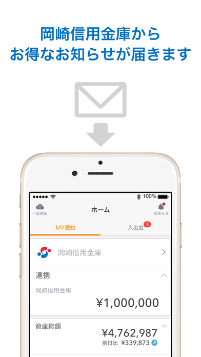 マネーフォワード for 岡崎信用金庫のスクリーンショット - 3
