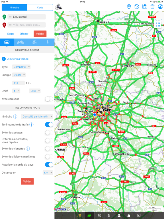 Screenshot #4 pour ViaMichelin : GPS, Trafic, Iti