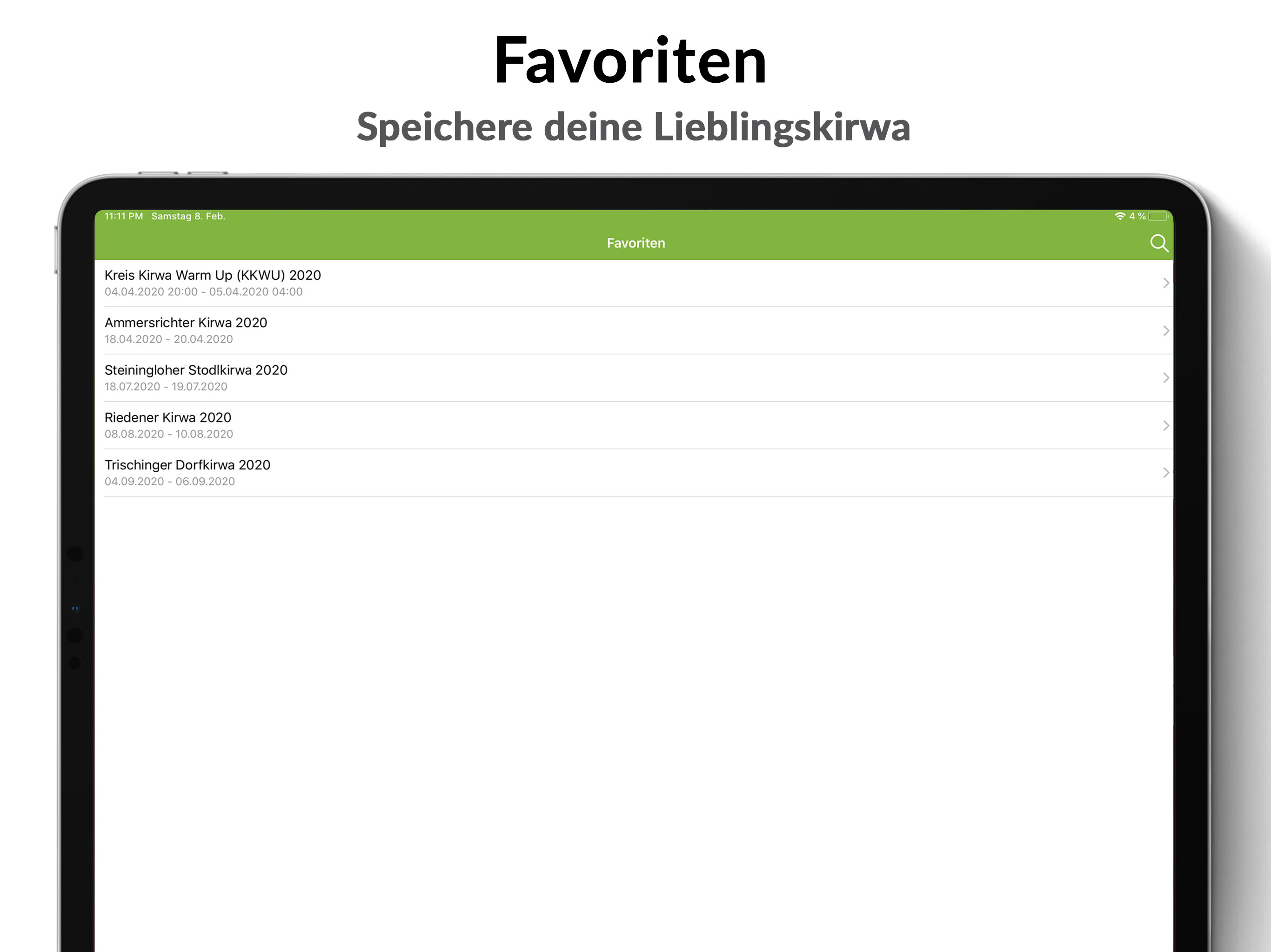 Kirwakalender - Kirwa-Gemeinde
