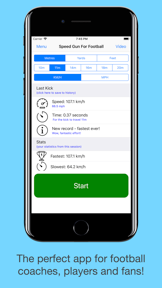 Speed Gun For Football screenshot