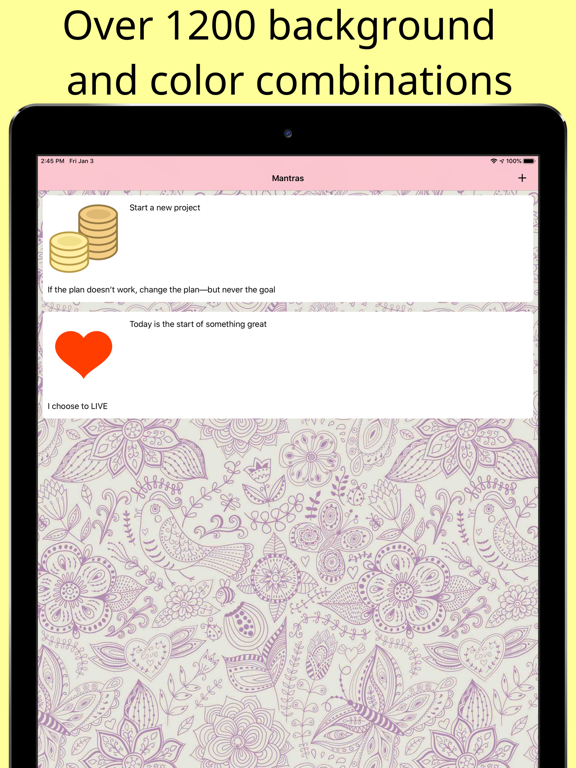 Personal Mantra iPad screenshot 7 - Lifestyle app