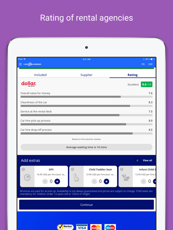 Carscombined iPad screenshot 6 - Travel app