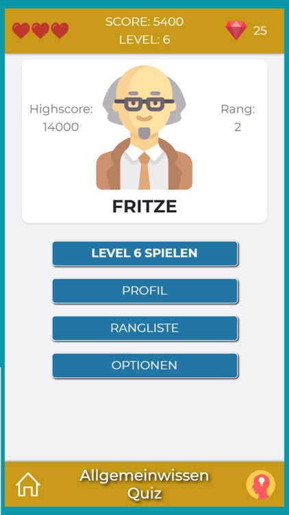 Allgemeinwissen Quiz App