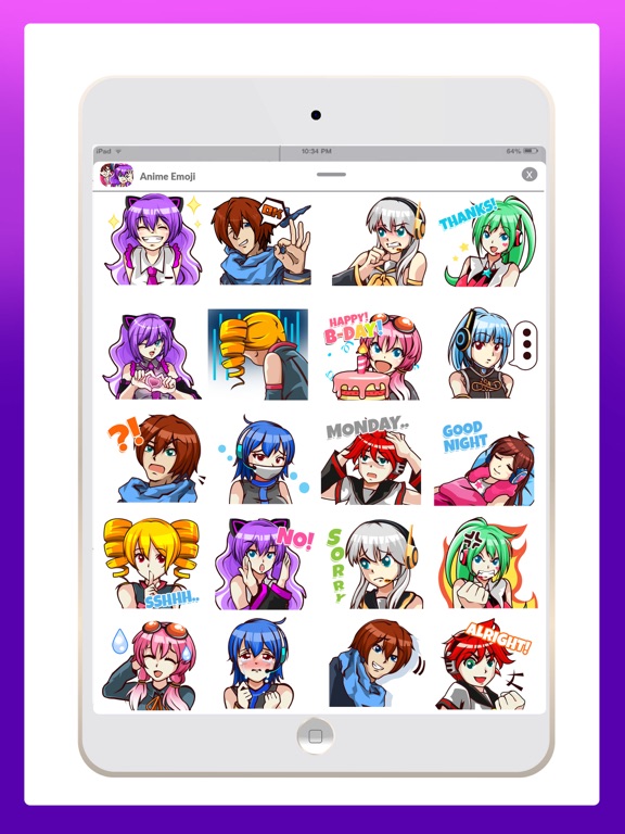 Screenshot #6 pour Anime Cosplay Gif Stickers App