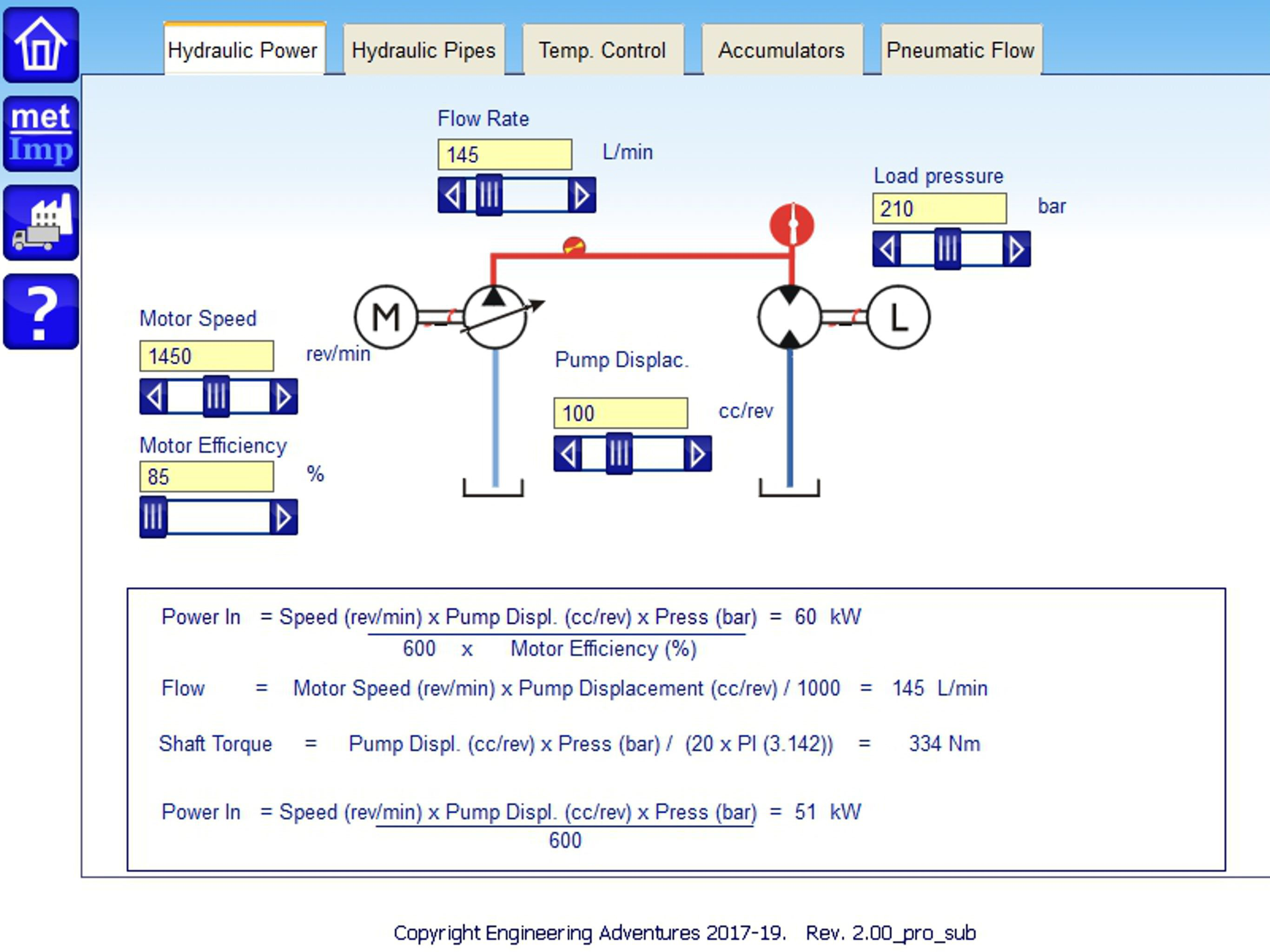 Hydraulic Training Calculators screenshot 10