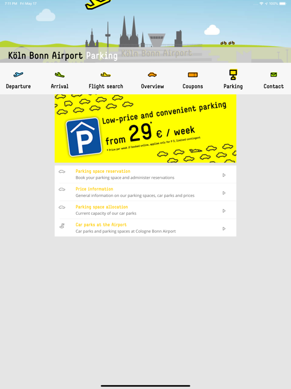 Köln Bonn Airport iPad screenshot 5 - Travel app